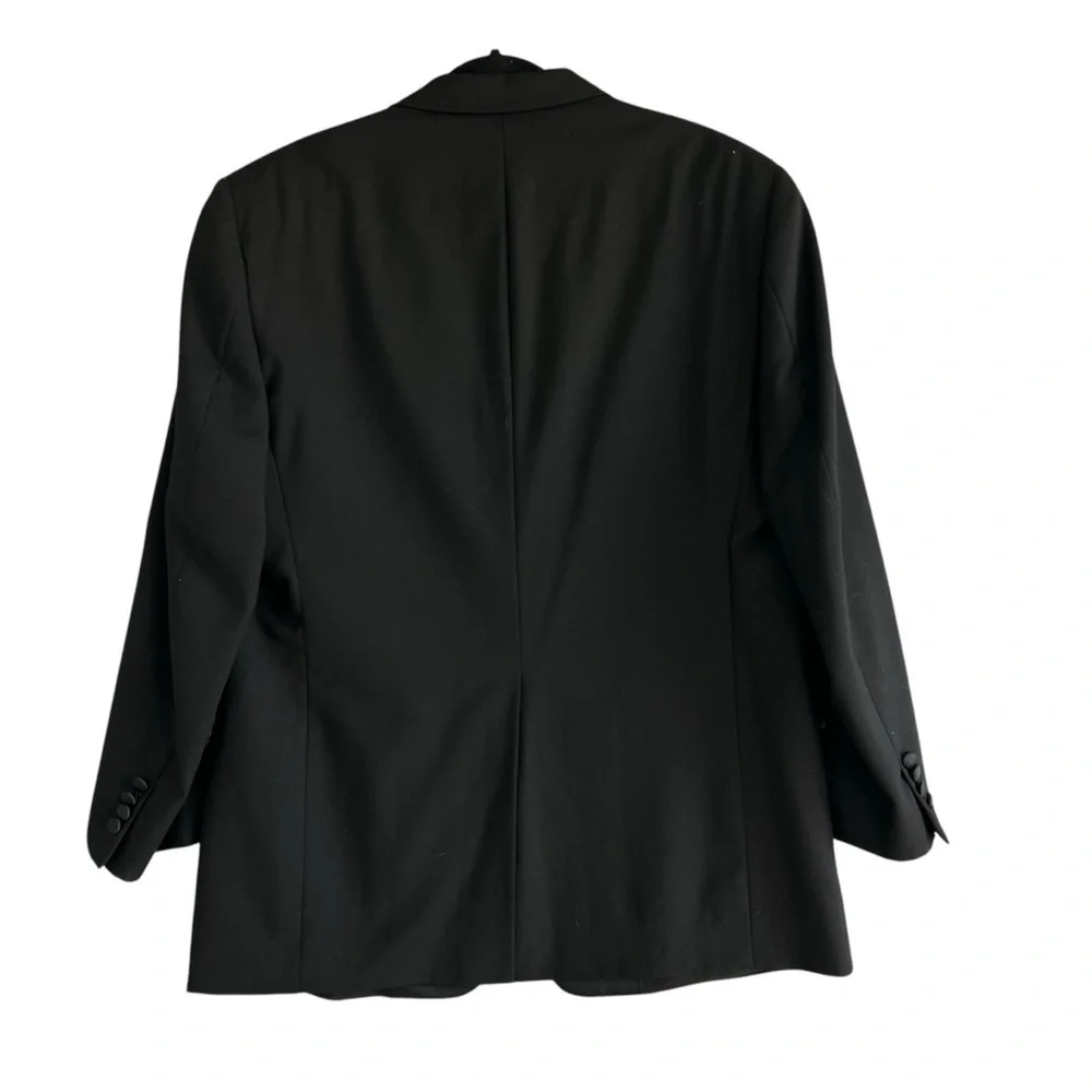 HART SCHAFFNER & MARX Wool Blazer Sports Coat 2 Button Single Vent Black 44R
